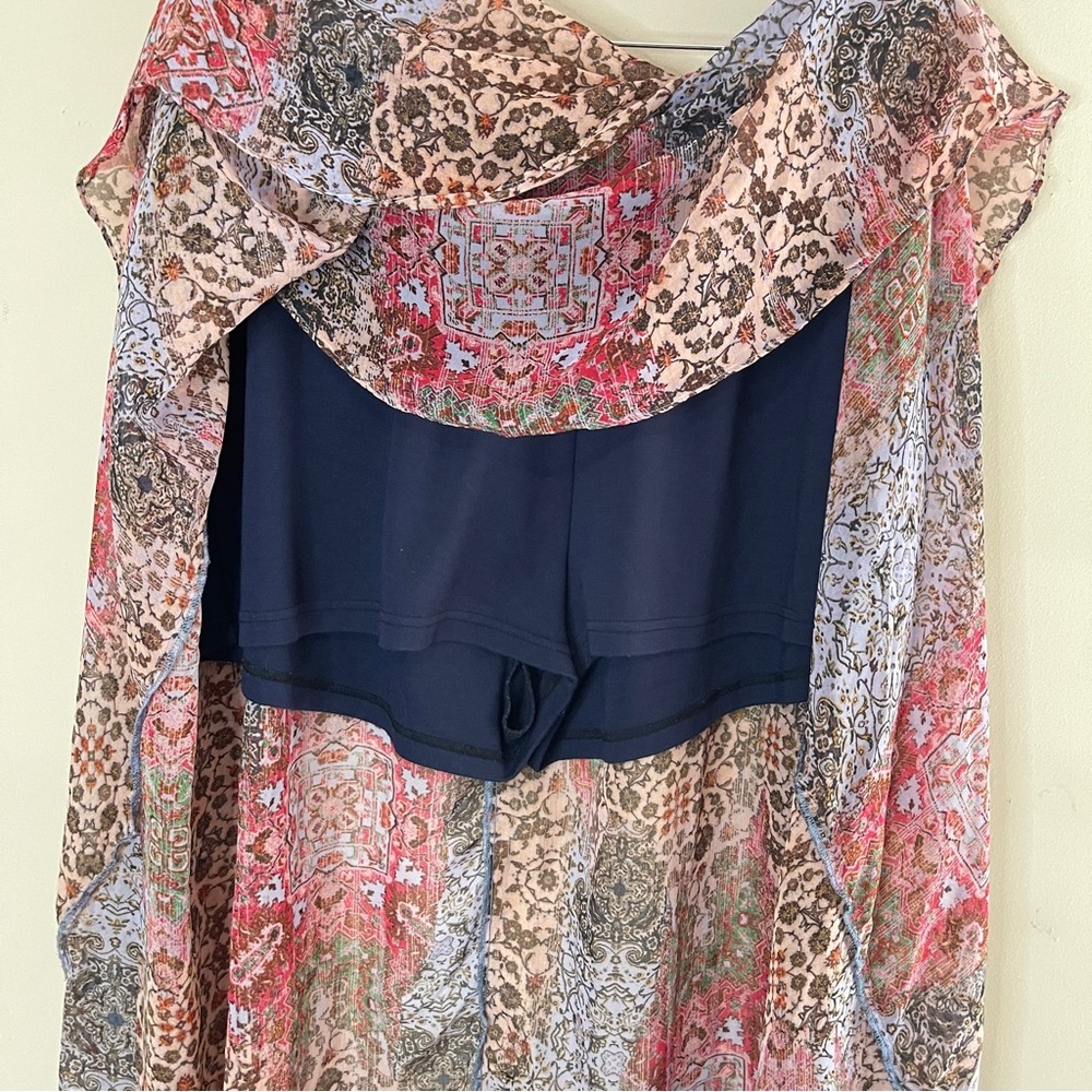 Mark. Chiffon Tulip Hem Patchwork Print Skort, Xl - image 4